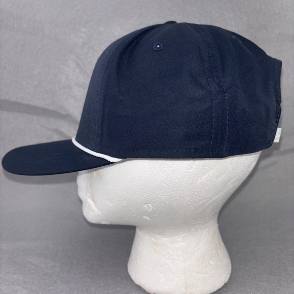 Peter Millar Quiet Please Navy Performance Rope Men's Women's Golf Hat Snapback - Picture 3 of 15